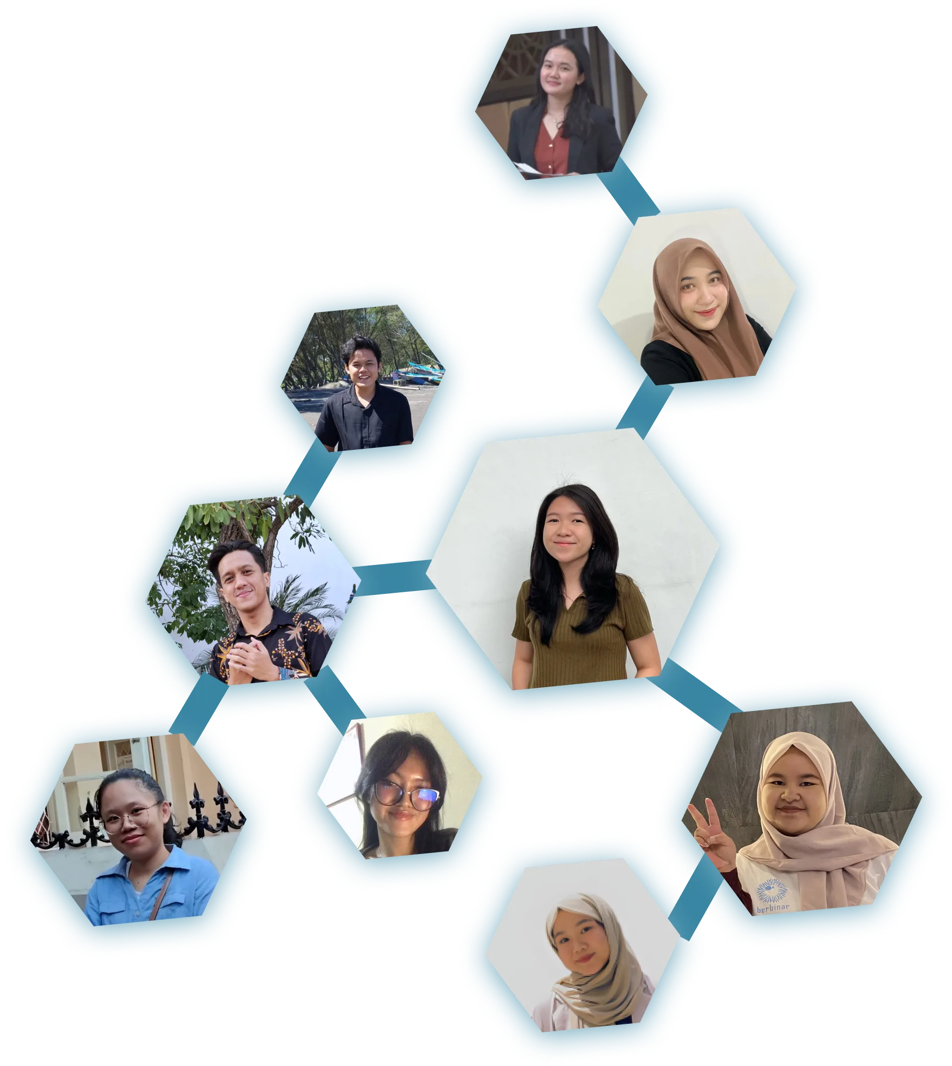 hexagon banner